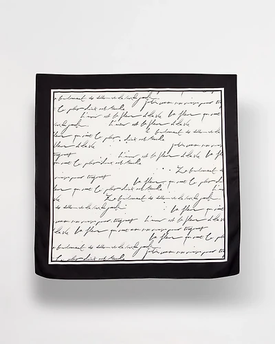 Script Square Scarf