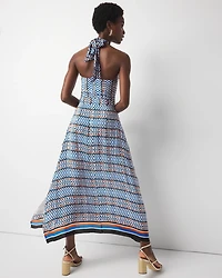 Halter Tie-Waist Maxi Dress