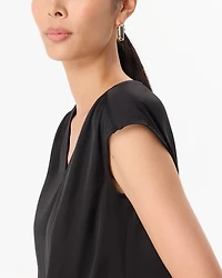 V-neck Crepe Shell