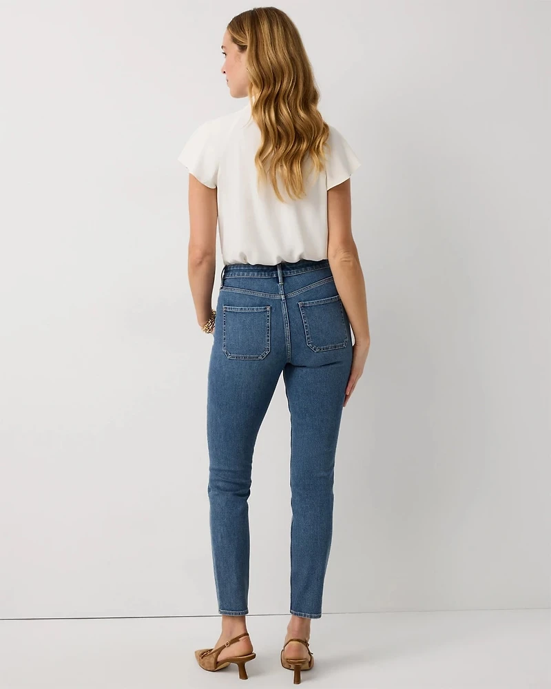 Petite Patch Pocket Skinny Ankle Jean