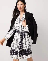 Petite Tie-Waist A-line Shirt Dress