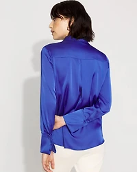 Satin Tuxedo Cuff Shirt