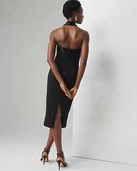 Embellished Halter Midi Dress