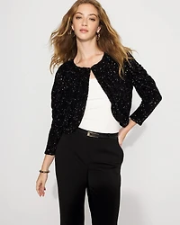 Sequin Drape Bolero