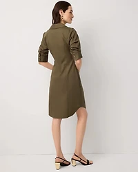 Ruched Shirt Dress