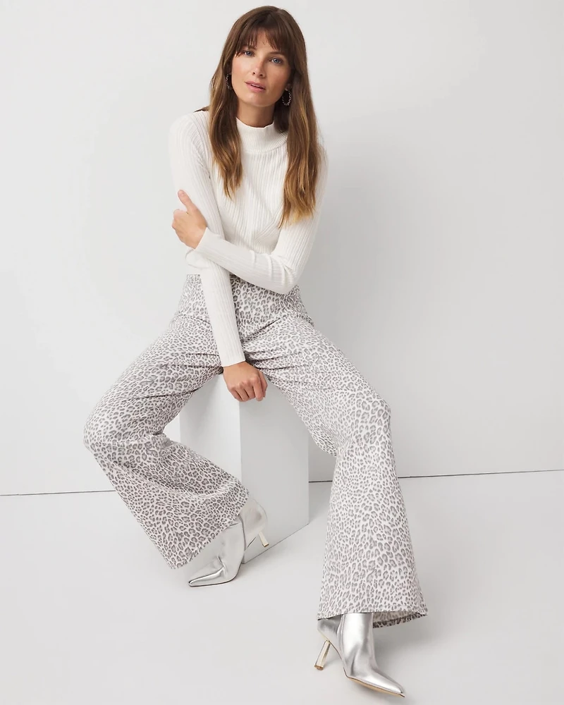 Leopard Extra High Rise Wide Leg Jean