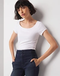 WHBMFORME™ All Ways Stretch Scoop Neck Tee