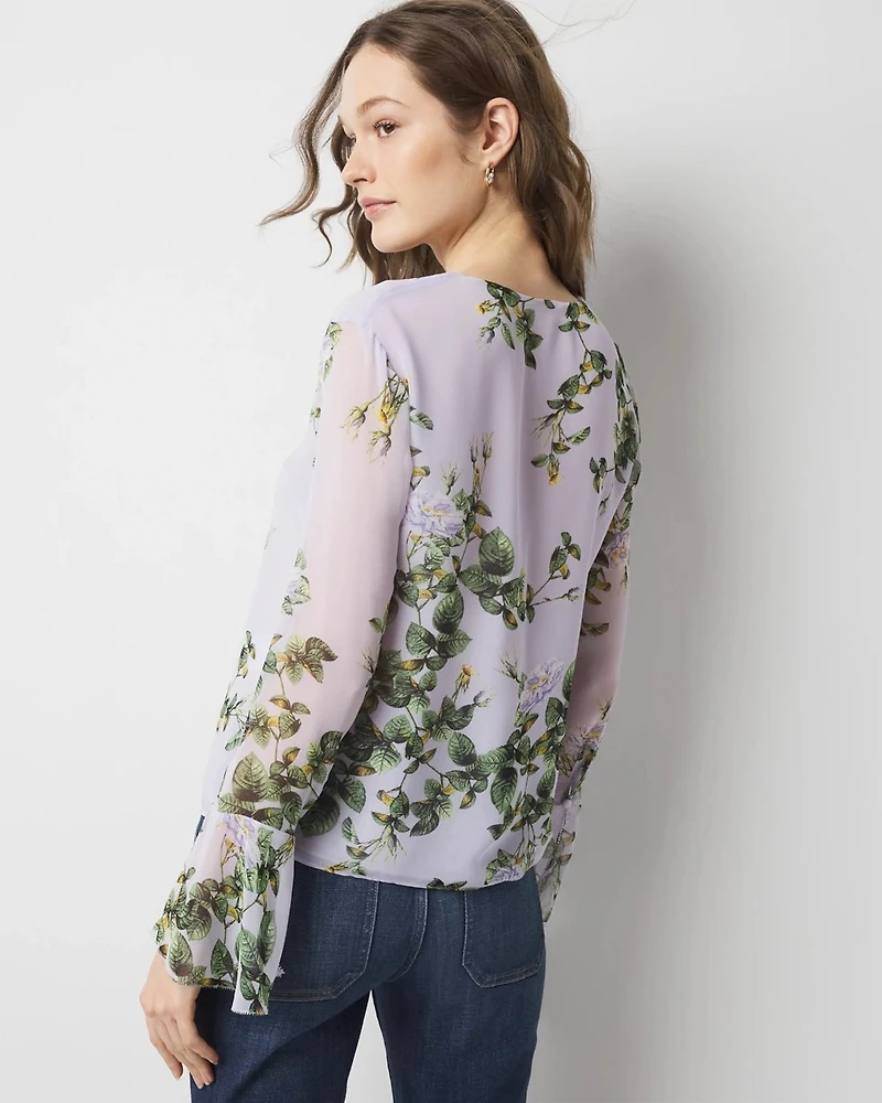 Floral Ruffle Blouse