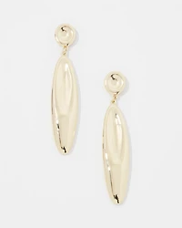 Gold Sculptural Statement Drop Earrings
