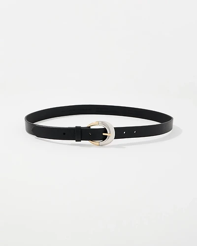 Mixed Metal Denim Belt
