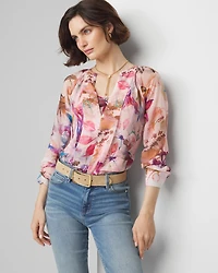 Pleated Front Blouse