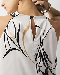 Crossover Satin Halter