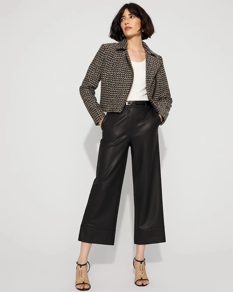 Metallic Tweed Moto Jacket