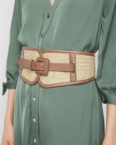 Raffia Wide Belt