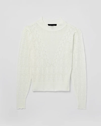Pointelle Mockneck Sweater