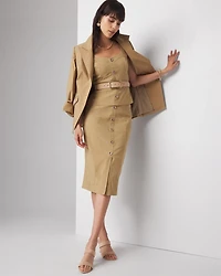 Petite Button Front Bustier