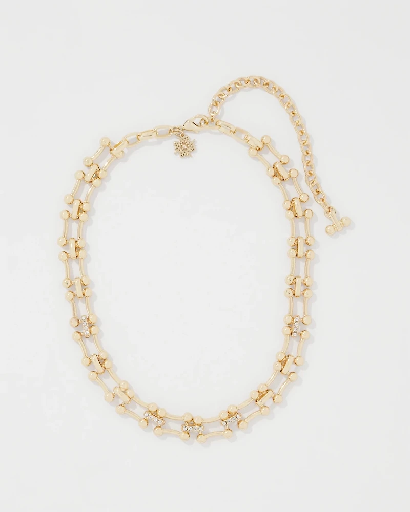 Pavé Links Short Necklace
