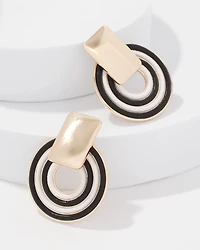 Corded Inlay Drop Earrings