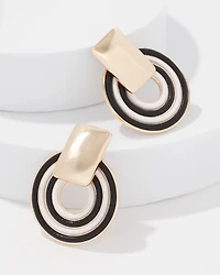 Corded Inlay Drop Earrings