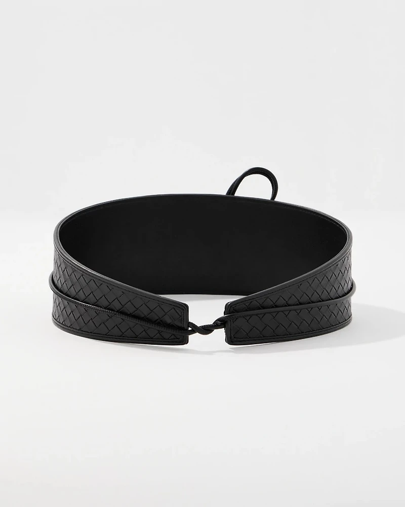 Faux Leather Obi Waist Belt