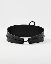 Faux Leather Obi Waist Belt