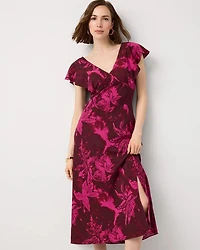 Petite Flutter Sleeve Slip Dress