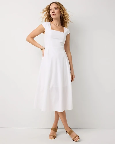 Poplin Midi Dress