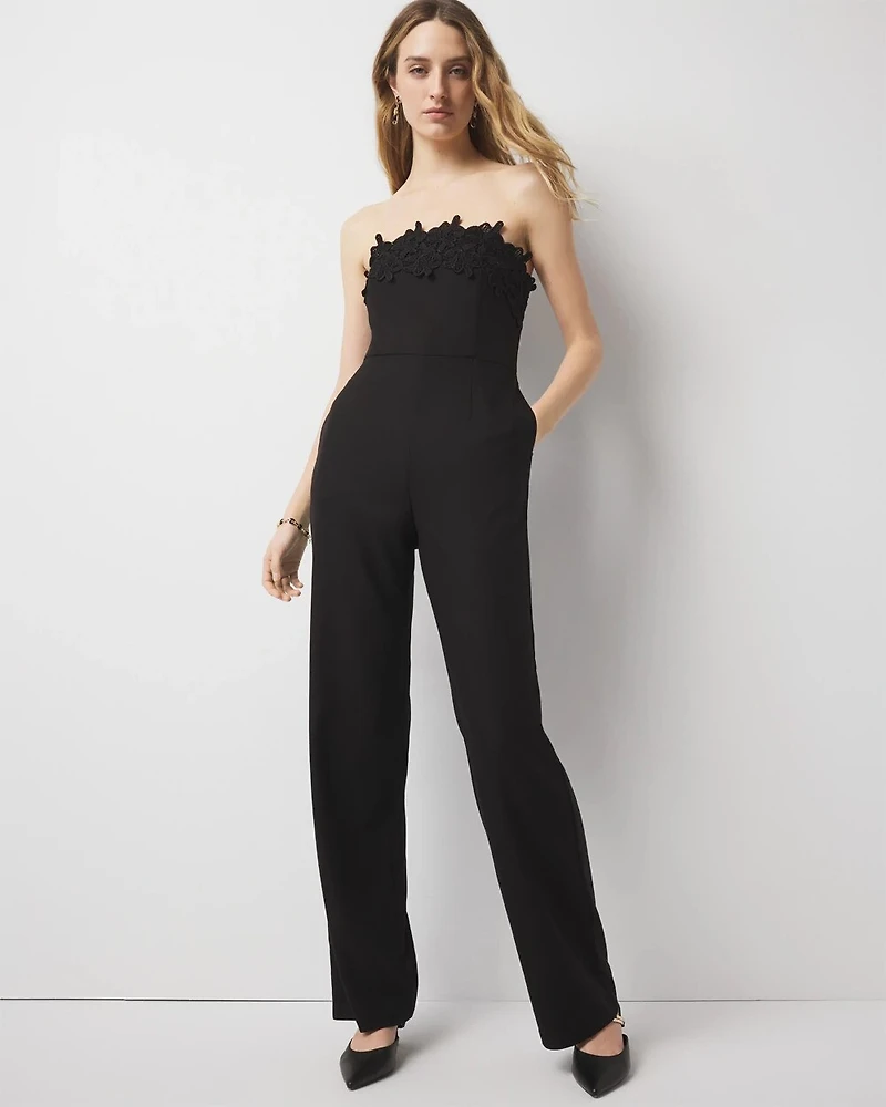 Strapless Lace Jumpsuit