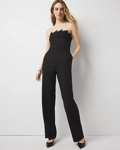Strapless Lace Jumpsuit