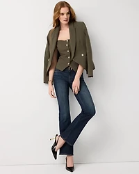 Petite Button Front Vest