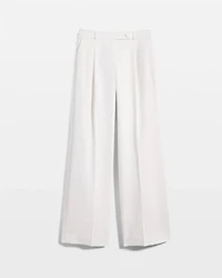 Crepe Pleated Wide Leg Pant