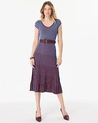 V-neck Midi Sweater Dress