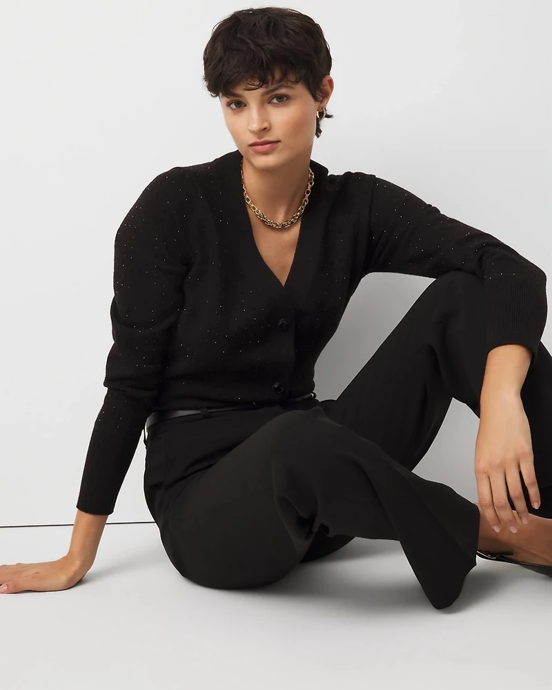 Embellished Cardigan Sweater