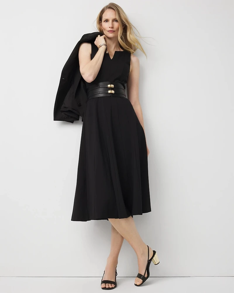 Petite Ponte Midi Dress