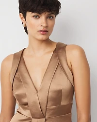 Sleeveless Satin Gown