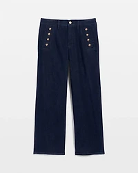High Rise Wide Leg Cropped Mariner Jean