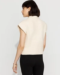 Petite Mock Neck Sweater Vest