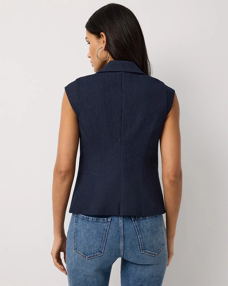 Denim-Look Vest