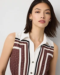Sleeveless Shirt Dress