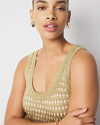 Crocheted Lurex Tank Dress