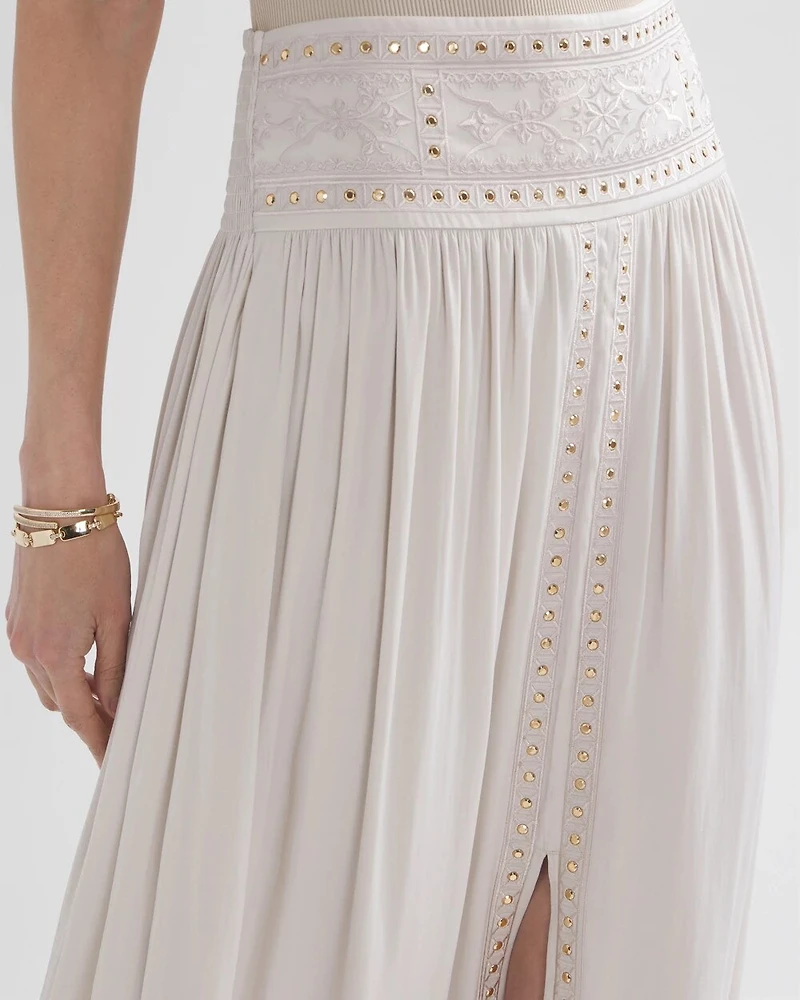 Studded Midi Skirt