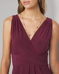Sleeveless V-Neck Midi Dress