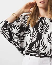 Petite Off-the-Shoulder Kimono Sleeve Blouse