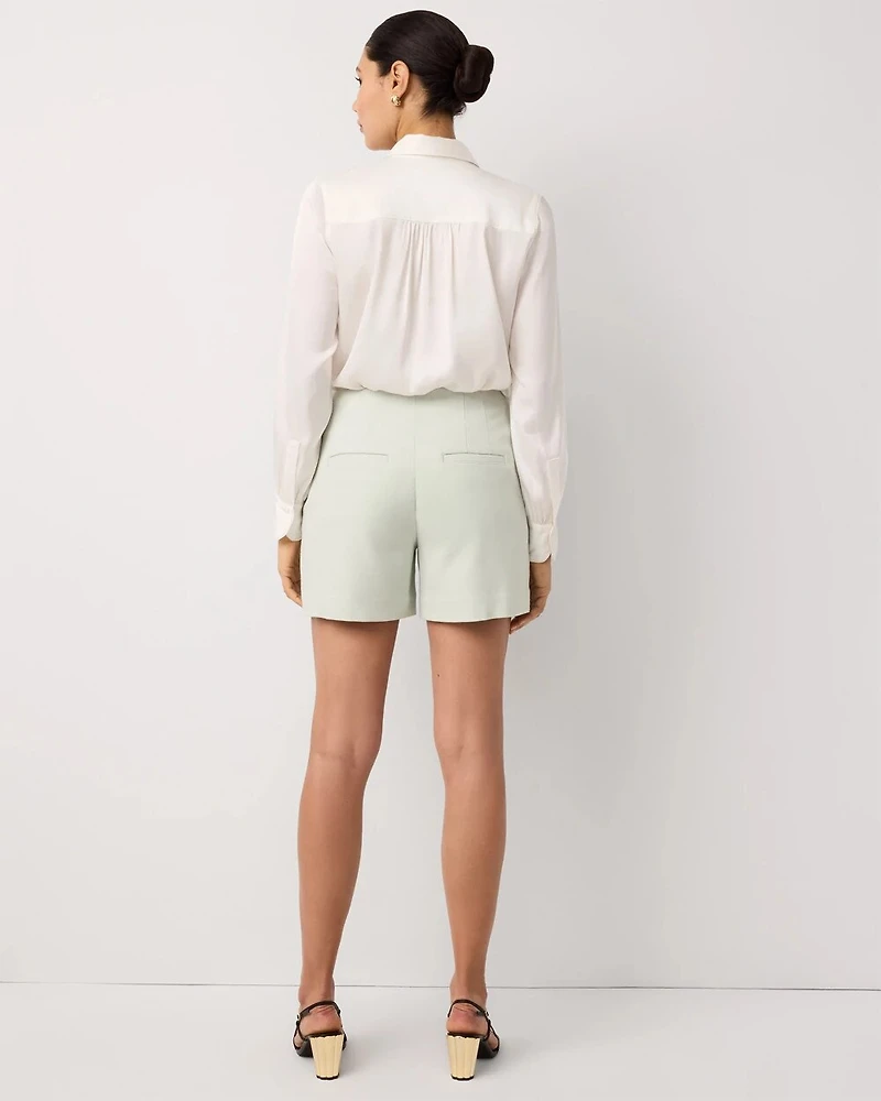 Pintuck High Rise Tailored Short