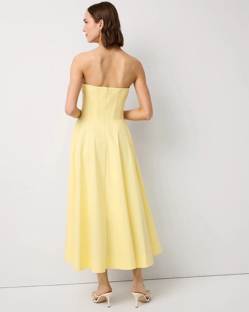 Strapless Corset Midi Dress