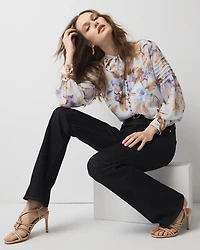 Tie Neck Chiffon Blouse