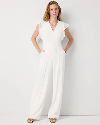 Petite Knit Crepe Jumpsuit
