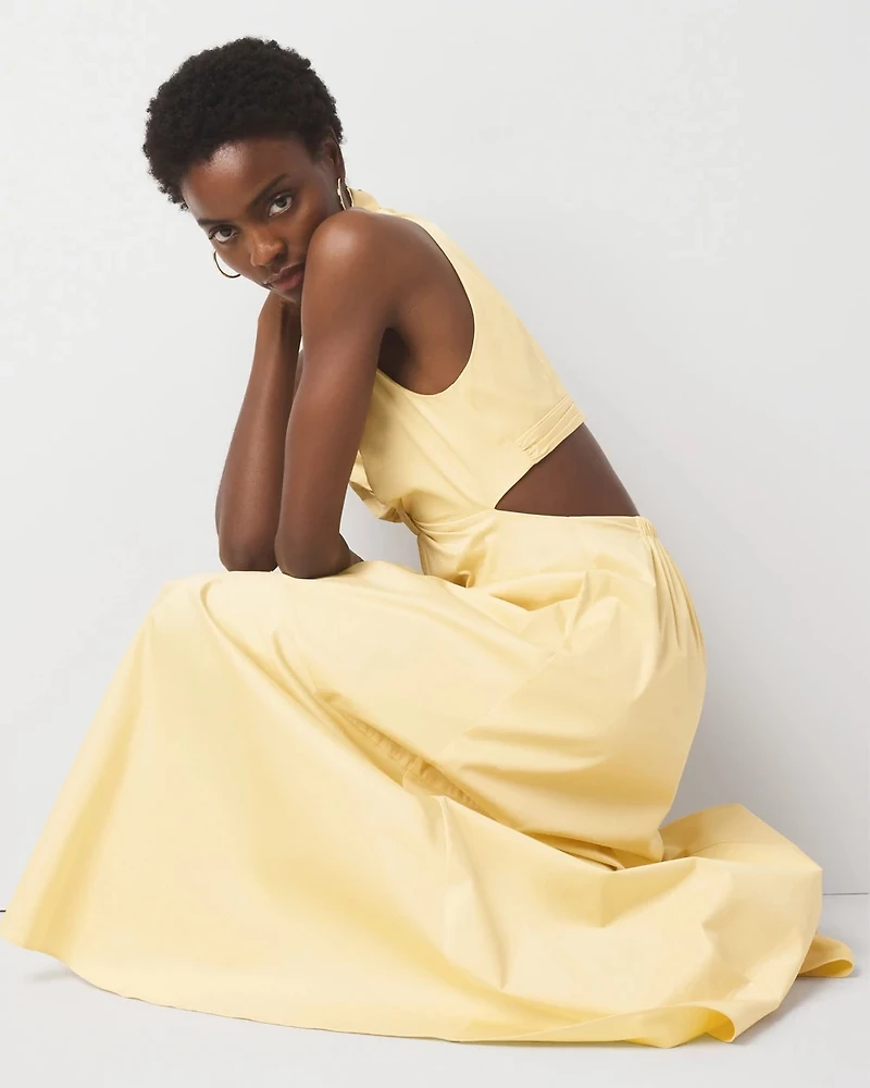 Cut-Out Collared Dress