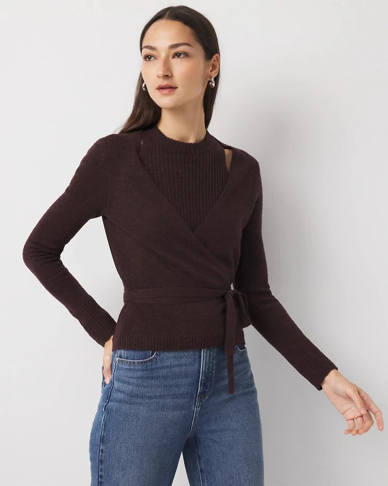 Two-in-One Wrap Cardigan