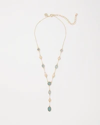 Blue Stone Y Necklace